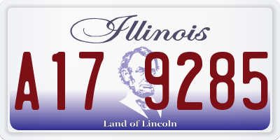 IL license plate A179285