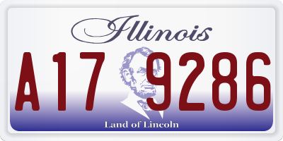 IL license plate A179286
