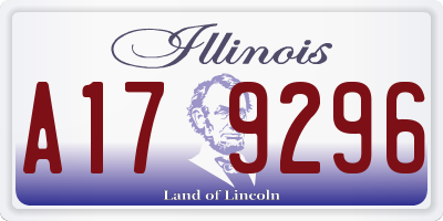 IL license plate A179296
