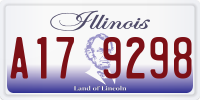IL license plate A179298