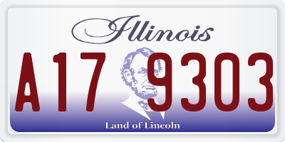 IL license plate A179303
