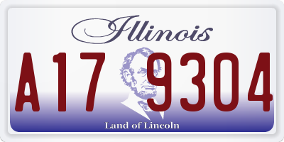 IL license plate A179304
