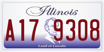 IL license plate A179308