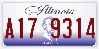 IL license plate A179314