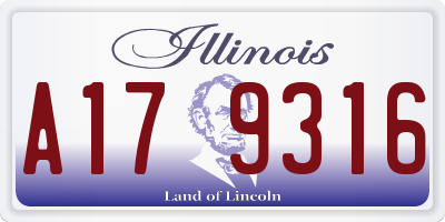 IL license plate A179316