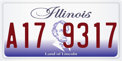 IL license plate A179317
