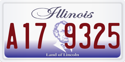 IL license plate A179325