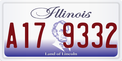 IL license plate A179332