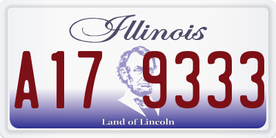 IL license plate A179333