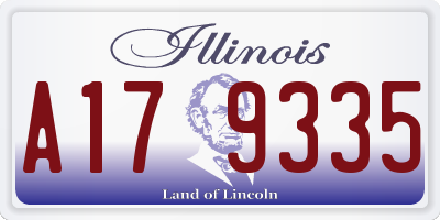 IL license plate A179335