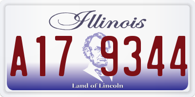 IL license plate A179344