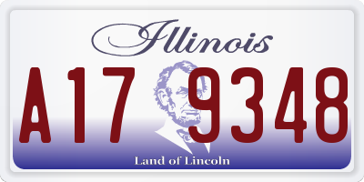 IL license plate A179348