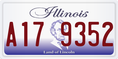 IL license plate A179352