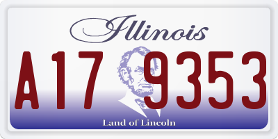 IL license plate A179353