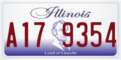 IL license plate A179354