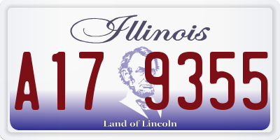 IL license plate A179355