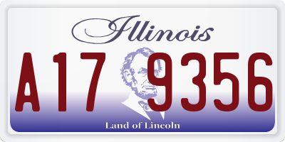 IL license plate A179356