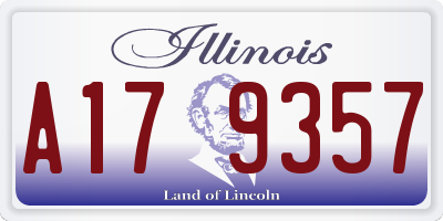 IL license plate A179357