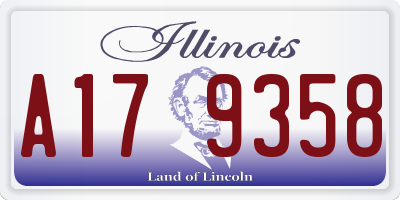 IL license plate A179358