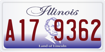 IL license plate A179362