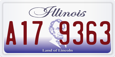 IL license plate A179363