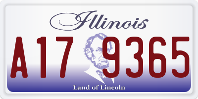 IL license plate A179365