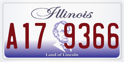 IL license plate A179366