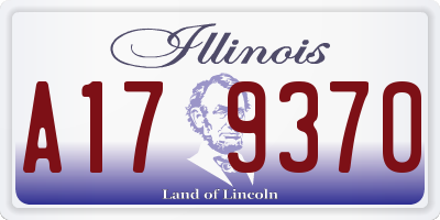 IL license plate A179370
