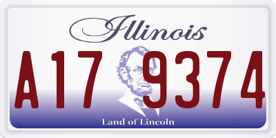IL license plate A179374