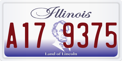 IL license plate A179375