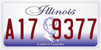 IL license plate A179377