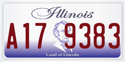 IL license plate A179383