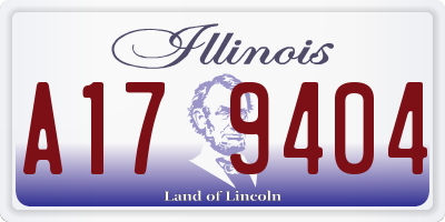 IL license plate A179404