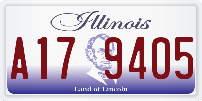 IL license plate A179405
