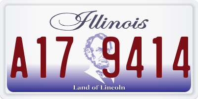 IL license plate A179414