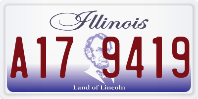 IL license plate A179419