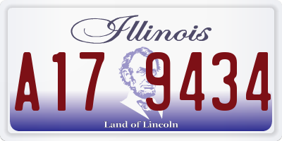 IL license plate A179434