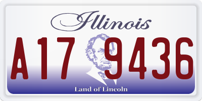 IL license plate A179436