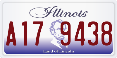 IL license plate A179438