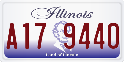 IL license plate A179440
