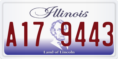 IL license plate A179443
