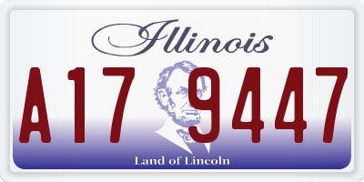 IL license plate A179447