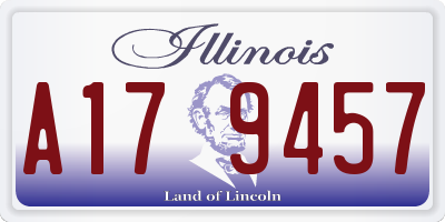 IL license plate A179457