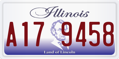 IL license plate A179458