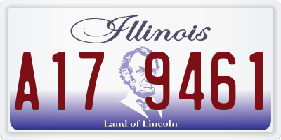 IL license plate A179461