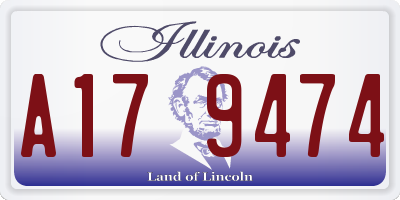 IL license plate A179474