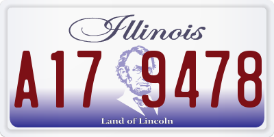 IL license plate A179478