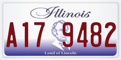 IL license plate A179482