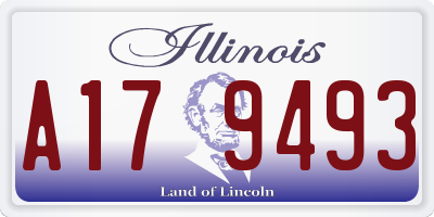 IL license plate A179493