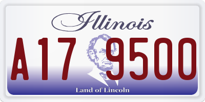 IL license plate A179500